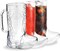 4E's Novelty 10 Pack Cowboy Boot Mugs – 17 oz Plastic Beer Mugs for Party Supplies